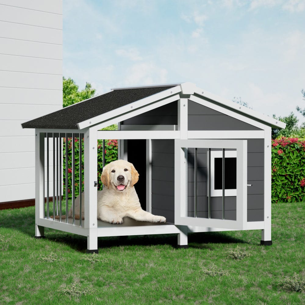 Spud Jax Petshop i.Pet Dog Kennel House Large Wooden Outdoor Pet Kennels Indoor Puppy Cabin Home Pet Care > Dog Supplies