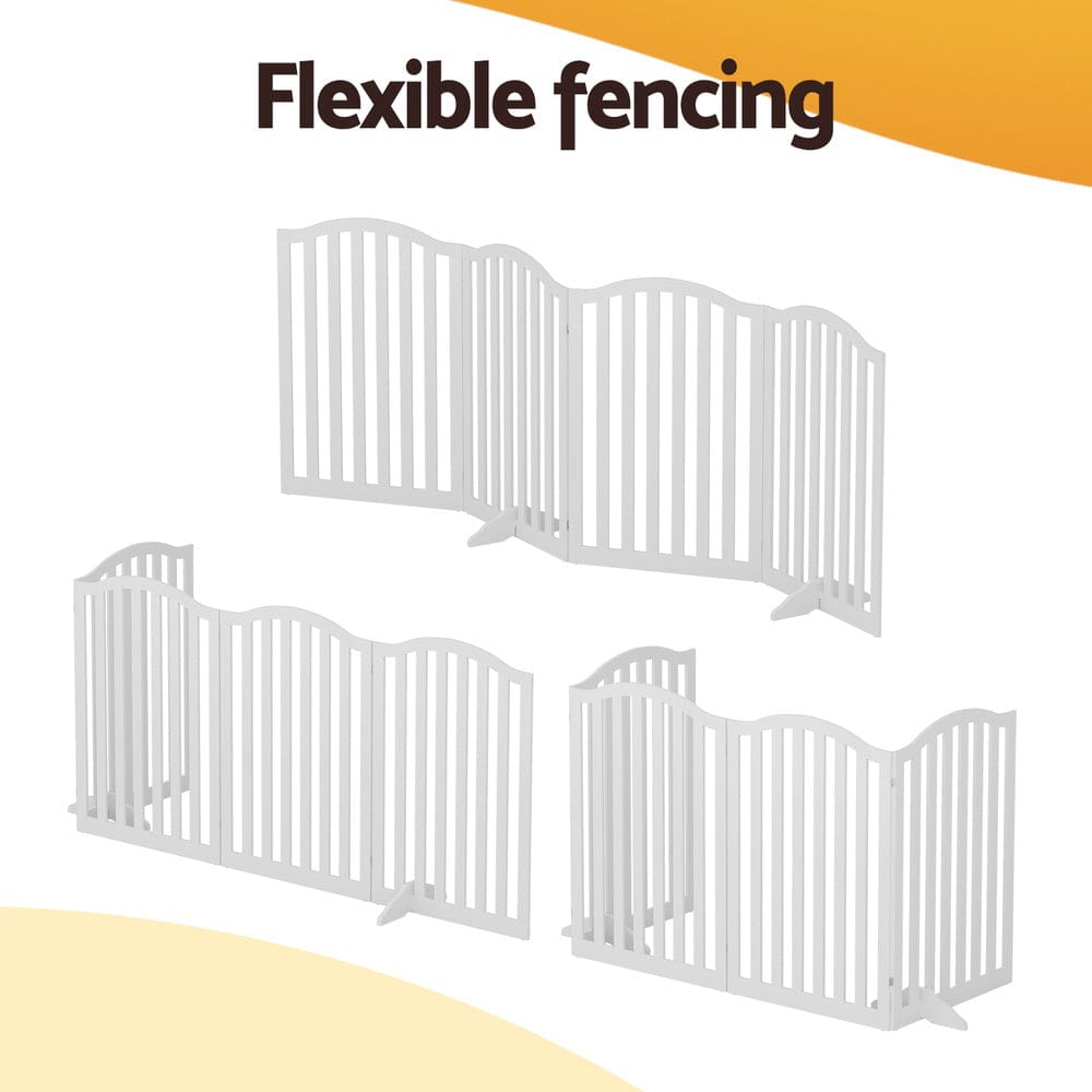 Spud Jax Petshop i.Pet Dog Playpen Enclosure 4 Panel Pet Fence Wooden Play Pen Pet Care > Dog Supplies