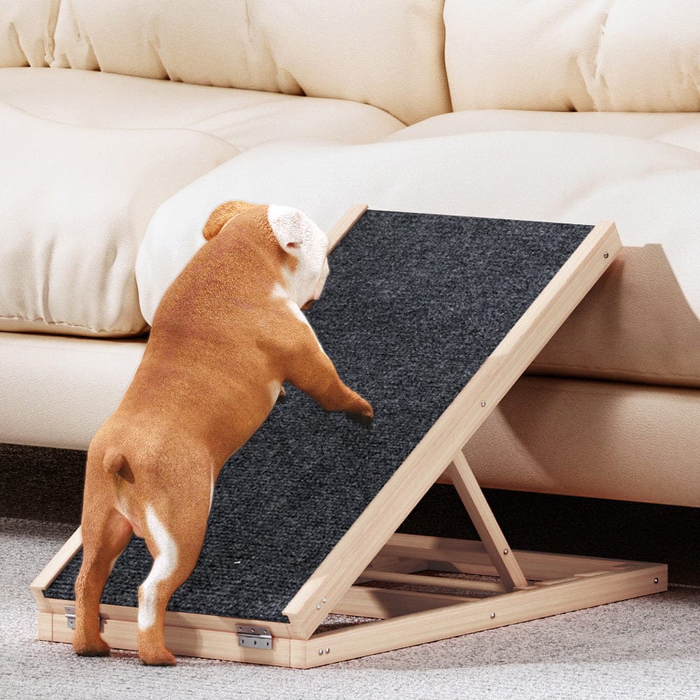 Spud Jax Petshop i.Pet Dog Ramp 70cm Adjustable Height Wooden Steps Stairs For Bed Sofa Car Foldable i.Pet Dog Ramp 70cm Adjustable Height Wooden Steps Stairs For Bed Sofa Car Foldable Pet Care > Dog Supplies > Dog Steps & Ramps