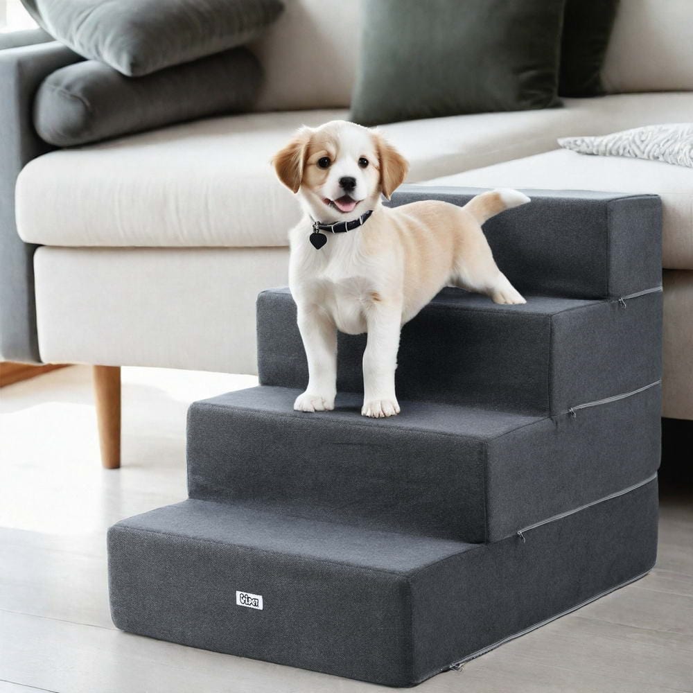 Spud Jax Petshop i.Pet Dog Ramp Foam Dog Cover Stairs Portable Cat Ladder For Sofa Bed 4 Steps i.Pet Dog Ramp Foam Dog Cover Stairs Portable Cat Ladder For Sofa Bed 4 Steps Pet Care > Dog Supplies > Dog Steps & Ramps