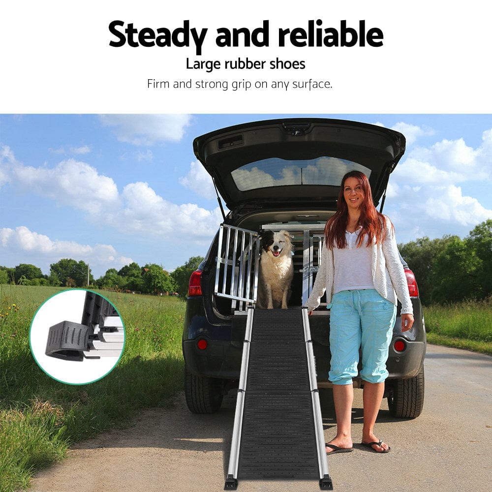 Spud Jax Petshop i.Pet Dog Ramp Pet Stairs Steps Car SUV Foldable Portable Ladder Adjustable Pet Care > Dog Supplies