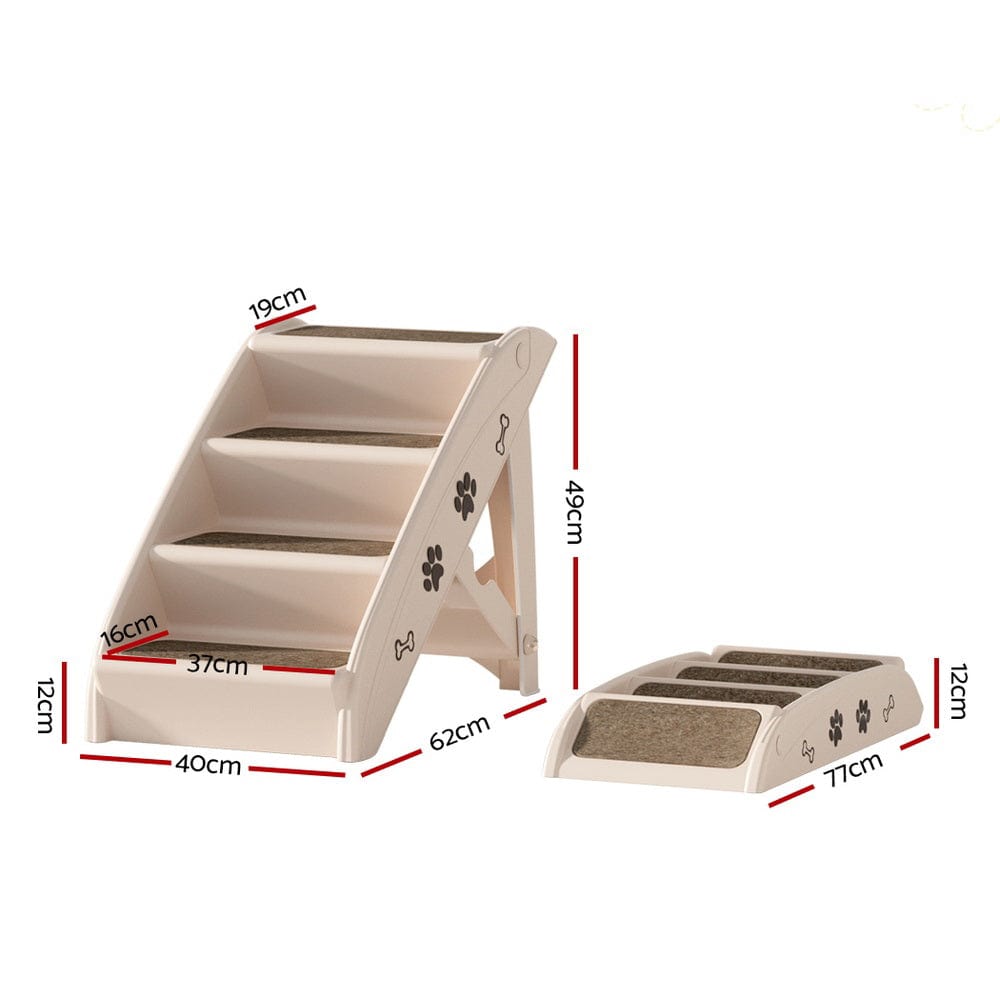 Spud Jax Petshop i.Pet Dog Ramp Steps For Bed Sofa Car Pet Stairs Ladder Portable Foldable Beige i.Pet Dog Ramp Steps For Bed Sofa Car Pet Stairs Ladder Portable Foldable Beige Pet Care > Dog Supplies > Dog Steps & Ramps