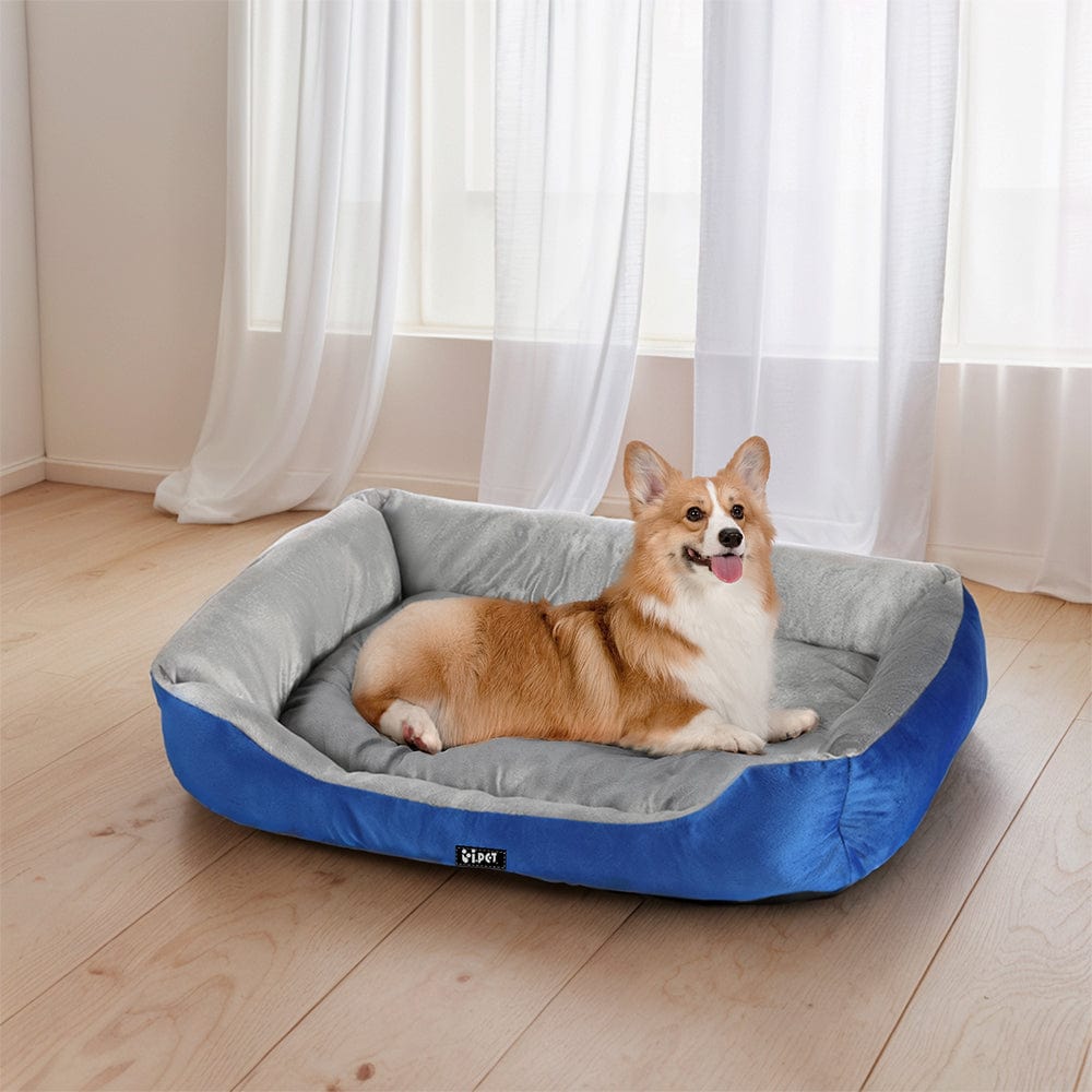 Spud Jax Petshop i.Pet Pet Bed Dog Cat Calming Soft Mat Sleeping Comfy Plush Cave Washable Blue i.Pet Pet Bed Dog Cat Calming Soft Mat Sleeping Comfy Plush Cave Washable Blue Pet Care > Dog Supplies