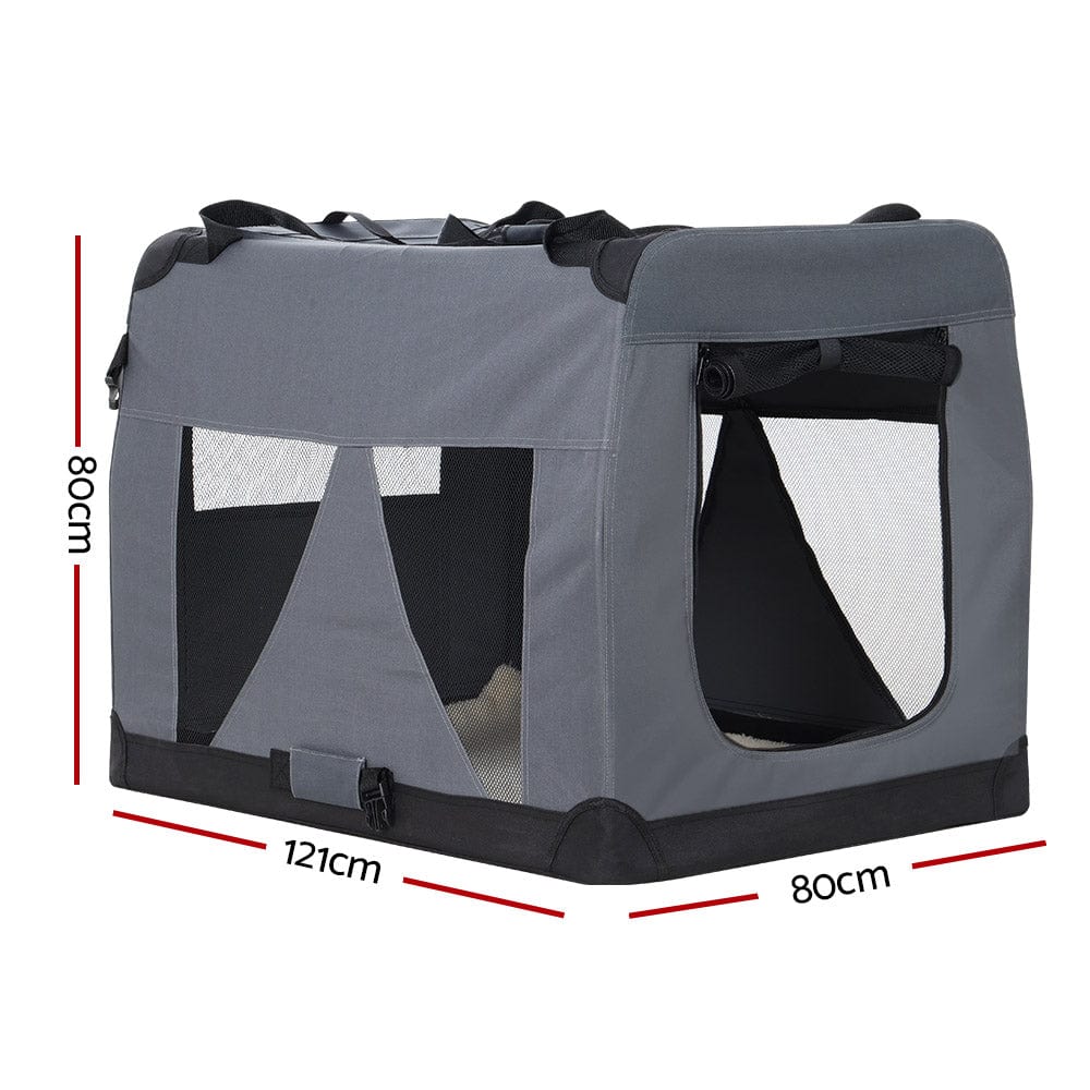 Spud Jax Petshop i.Pet Pet Carrier Soft Crate Dog Cat Travel 121x80CM Portable Foldable Car 4XL i.Pet Pet Carrier Soft Crate Dog Cat Travel 121x80CM Portable Foldable Car 4XL Pet Care > Cat Supplies > Cat Carriers & Crates