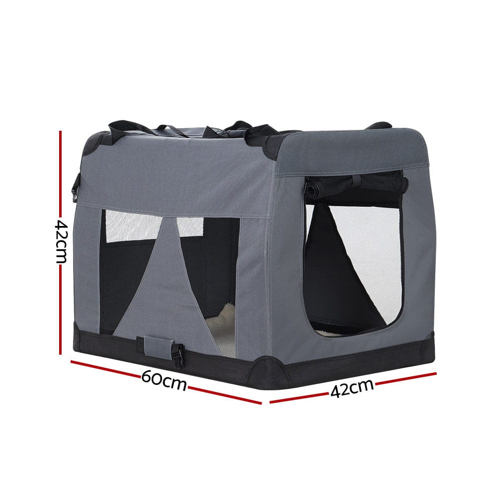 Spud Jax Petshop i.Pet Pet Carrier Soft Crate Dog Cat Travel 60x42CM Portable Foldable Car M i.Pet Pet Carrier Soft Crate Dog Cat Travel 60x42CM Portable Foldable Car M Pet Care > Cat Supplies > Cat Carriers & Crates