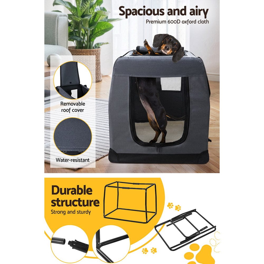Spud Jax Petshop i.Pet Pet Carrier Soft Crate Dog Cat Travel 82x58CM Portable Foldable Car XL i.Pet Pet Carrier Soft Crate Dog Cat Travel 82x58CM Portable Foldable Car XL Pet Care > Cat Supplies > Cat Carriers & Crates