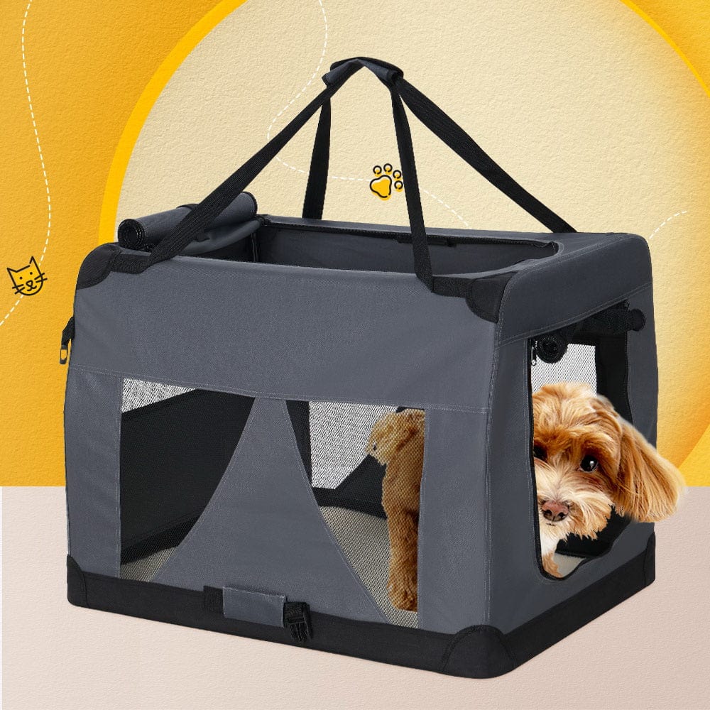 Spud Jax Petshop i.Pet Pet Carrier Soft Crate Dog Cat Travel 82x58CM Portable Foldable Car XL i.Pet Pet Carrier Soft Crate Dog Cat Travel 82x58CM Portable Foldable Car XL Pet Care > Cat Supplies > Cat Carriers & Crates