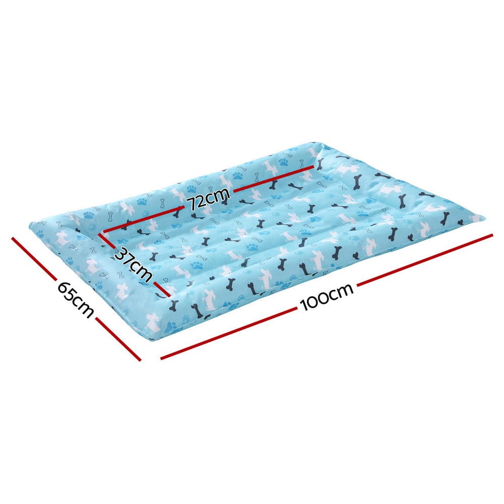 Spud Jax Petshop i.Pet Pet Cooling Mat Gel Dog Cat Self-cool Puppy Pad Large Bed Summer Blue Pet Care > Dog Supplies > Dog Beds