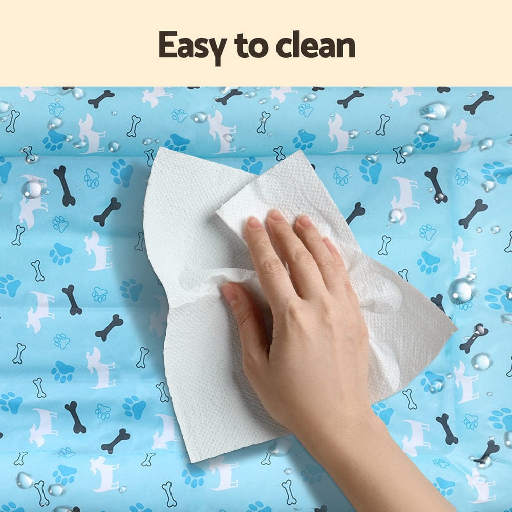 Spud Jax Petshop i.Pet Pet Cooling Mat Gel Dog Cat Self-cool Puppy Pad Large Bed Summer Blue Pet Care > Dog Supplies > Dog Beds