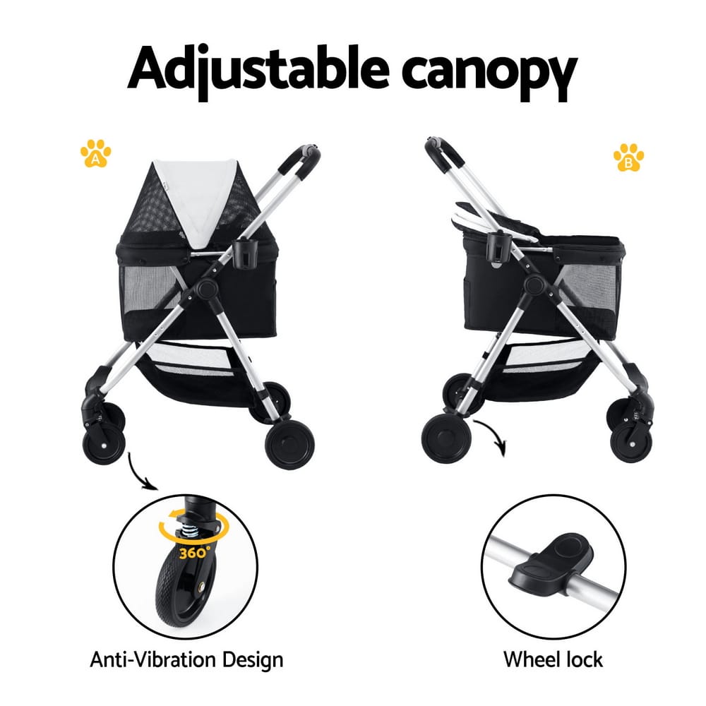 Spud Jax Petshop i.Pet Pet Stroller Pram Dog Cat Carrier Cage Large Travel Pushchair Foldable 4 Wheels i.Pet Pet Stroller Pram Dog Cat Carrier Cage Large Travel Pushchair Foldable 4 Wheels Pet Care > Cat Supplies > Cat Carriers & Crates