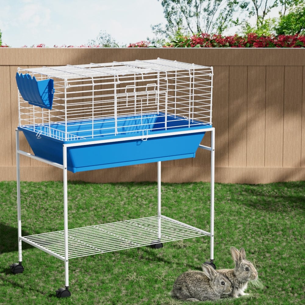 Spud Jax Petshop i.Pet Rabbit Cage Hutch Cages Indoor Hamster Enclosure Carrier Bunny Blue i.Pet Rabbit Cage Hutch Cages Indoor Hamster Enclosure Carrier Bunny Blue Pet Care