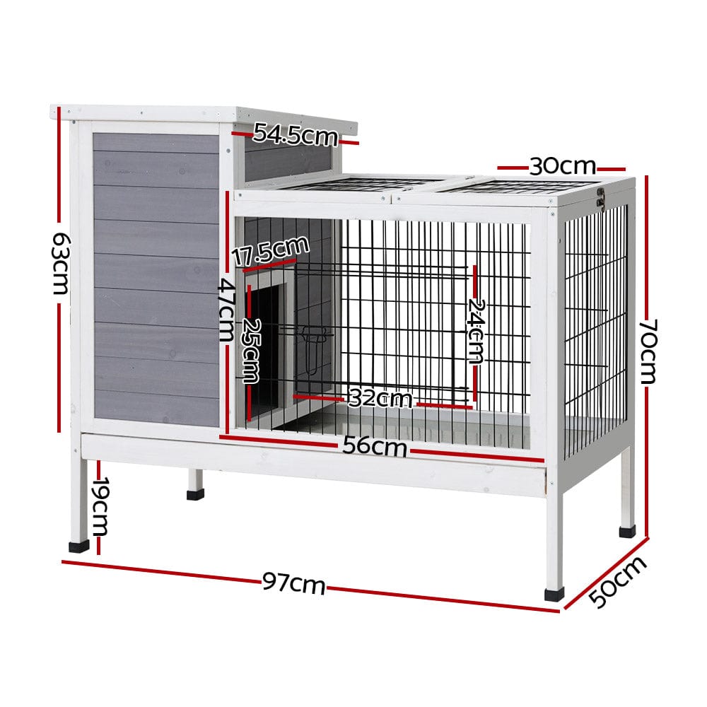 Spud Jax Petshop i.Pet Rabbit Hutch Chicken Coop 97cm x 49cm x 86cm Chicken Coop Large Run Wooden Outdoor Cage House i.Pet Rabbit Hutch Chicken Coop 97cm x 49cm x 86cm Chicken Coop Large Run Wooden Outdoor Cage House Home & Garden