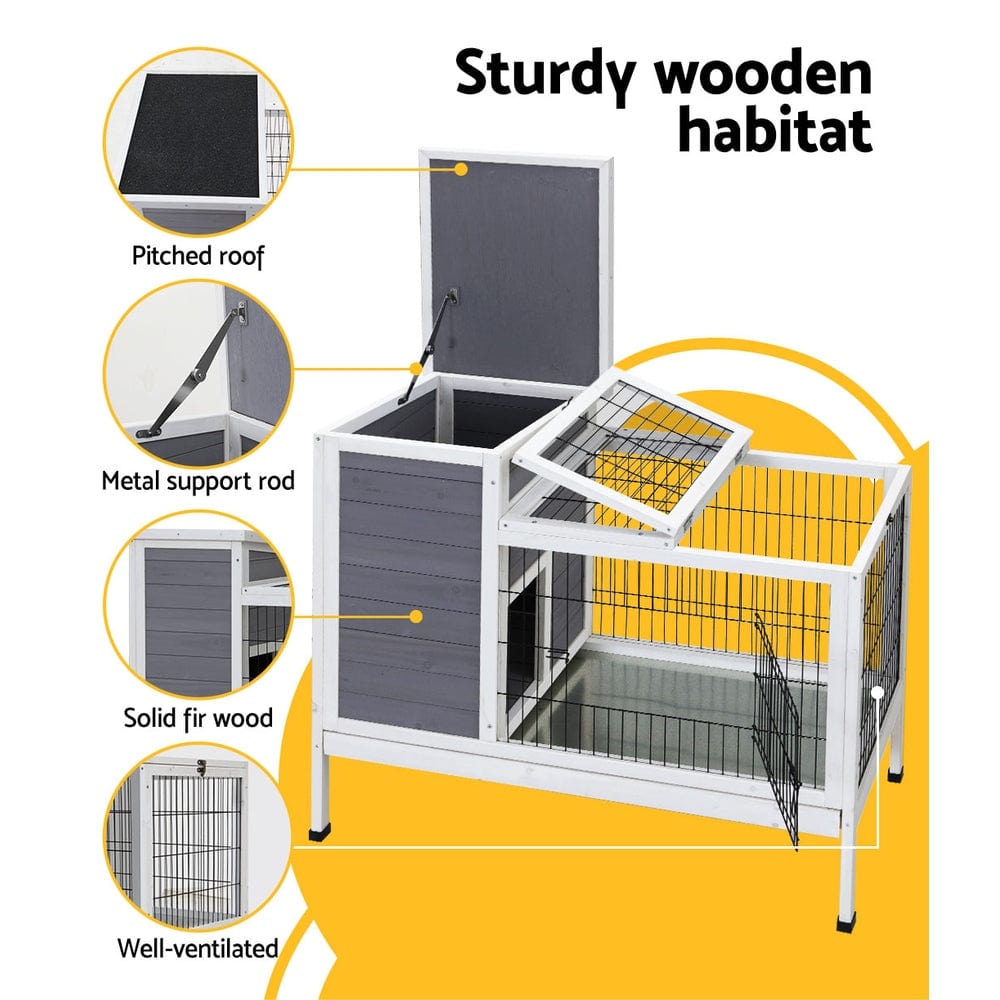Spud Jax Petshop i.Pet Rabbit Hutch Chicken Coop 97cm x 49cm x 86cm Chicken Coop Large Run Wooden Outdoor Cage House i.Pet Rabbit Hutch Chicken Coop 97cm x 49cm x 86cm Chicken Coop Large Run Wooden Outdoor Cage House Home & Garden