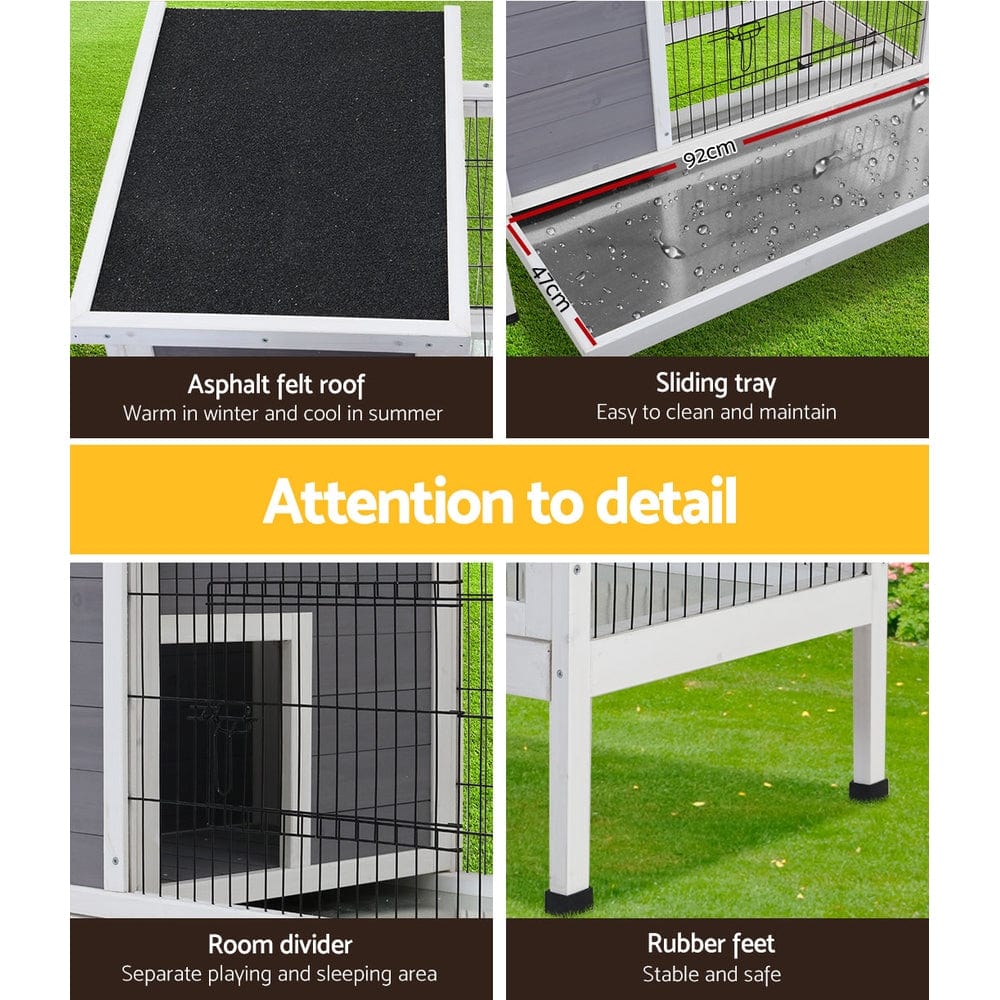 Spud Jax Petshop i.Pet Rabbit Hutch Chicken Coop 97cm x 49cm x 86cm Chicken Coop Large Run Wooden Outdoor Cage House i.Pet Rabbit Hutch Chicken Coop 97cm x 49cm x 86cm Chicken Coop Large Run Wooden Outdoor Cage House Home & Garden