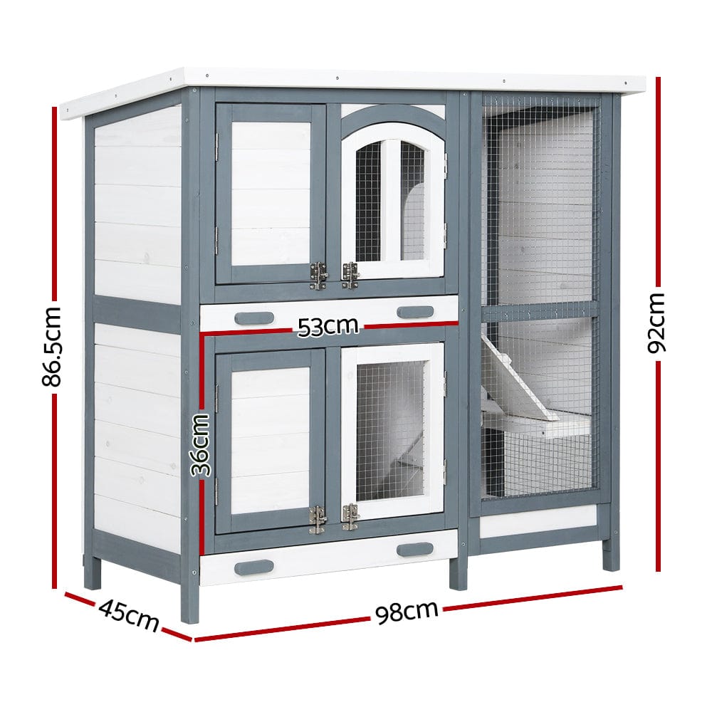Spud Jax Petshop i.Pet Rabbit Hutch Chicken Coop 98cm x 45cm x 92cm Chicken Coop Large Wooden House Run Cage Outdoor i.Pet Rabbit Hutch Chicken Coop 98cm x 45cm x 92cm Chicken Coop Large Wooden House Run Cage Outdoor Pet Care