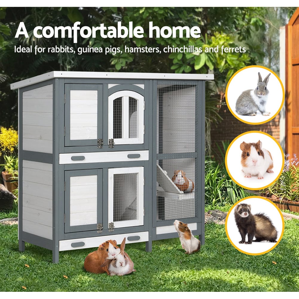 Spud Jax Petshop i.Pet Rabbit Hutch Chicken Coop 98cm x 45cm x 92cm Chicken Coop Large Wooden House Run Cage Outdoor i.Pet Rabbit Hutch Chicken Coop 98cm x 45cm x 92cm Chicken Coop Large Wooden House Run Cage Outdoor Pet Care
