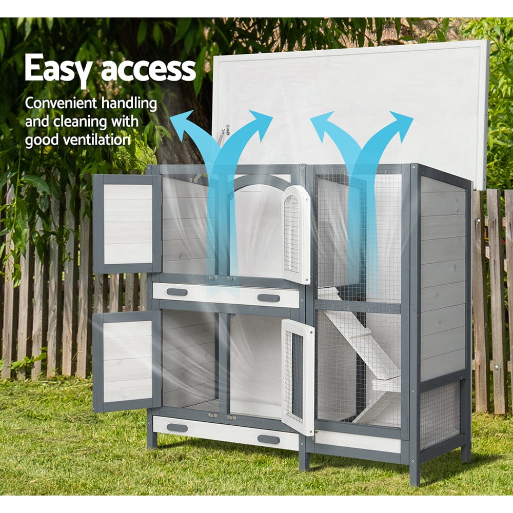 Spud Jax Petshop i.Pet Rabbit Hutch Chicken Coop 98cm x 45cm x 92cm Chicken Coop Large Wooden House Run Cage Outdoor i.Pet Rabbit Hutch Chicken Coop 98cm x 45cm x 92cm Chicken Coop Large Wooden House Run Cage Outdoor Pet Care