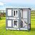 Spud Jax Petshop i.Pet Rabbit Hutch Chicken Coop 98cm x 45cm x 92cm Chicken Coop Large Wooden House Run Cage Outdoor i.Pet Rabbit Hutch Chicken Coop 98cm x 45cm x 92cm Chicken Coop Large Wooden House Run Cage Outdoor Pet Care