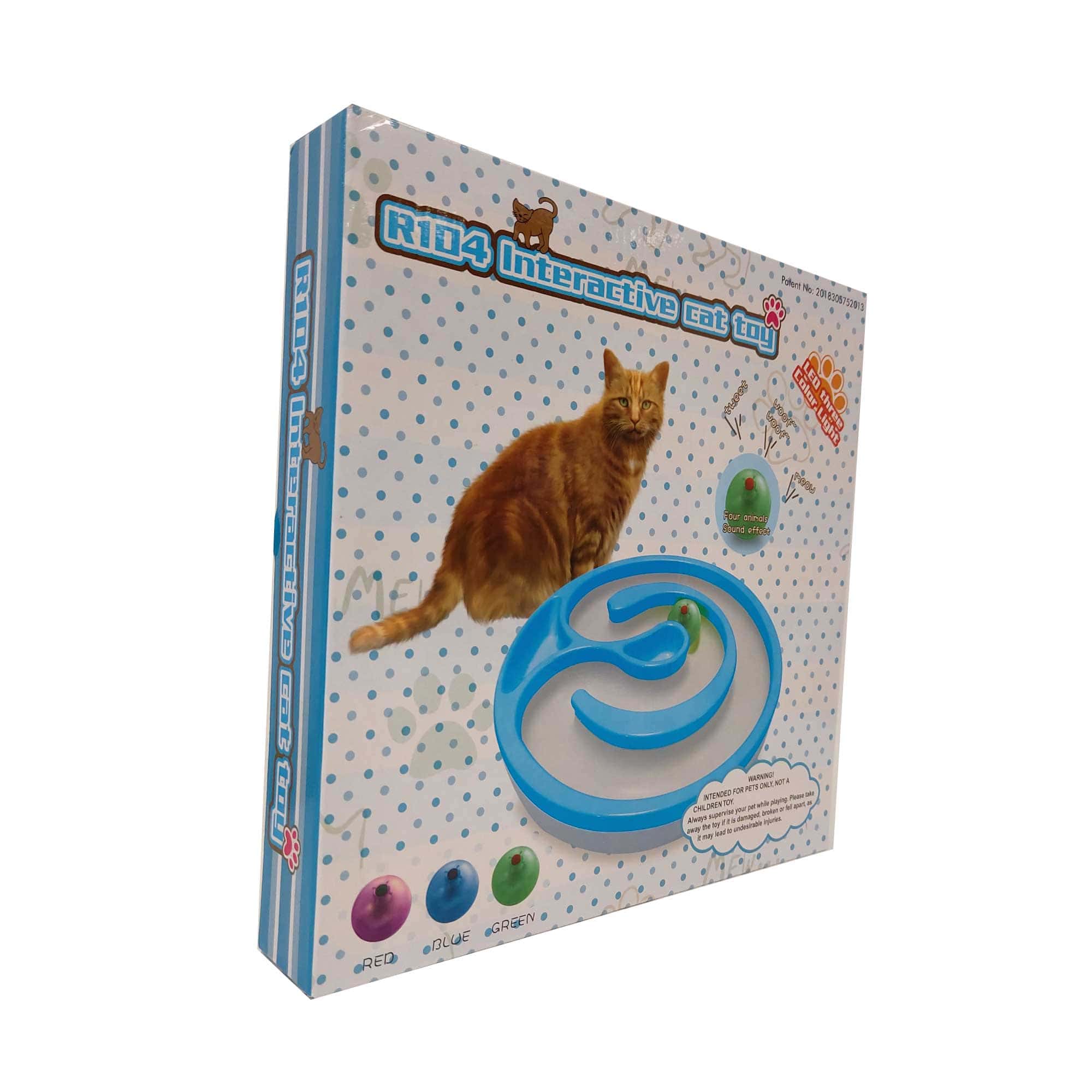Spud Jax Petshop Interactive Cat Track Circle with LED  Sound Light Rolling Ball - Chase Play Toy Interactive Cat Track Circle with LED  Sound Light Rolling Ball - Chase Play Toy Pet Care > Toys > Cat Toys