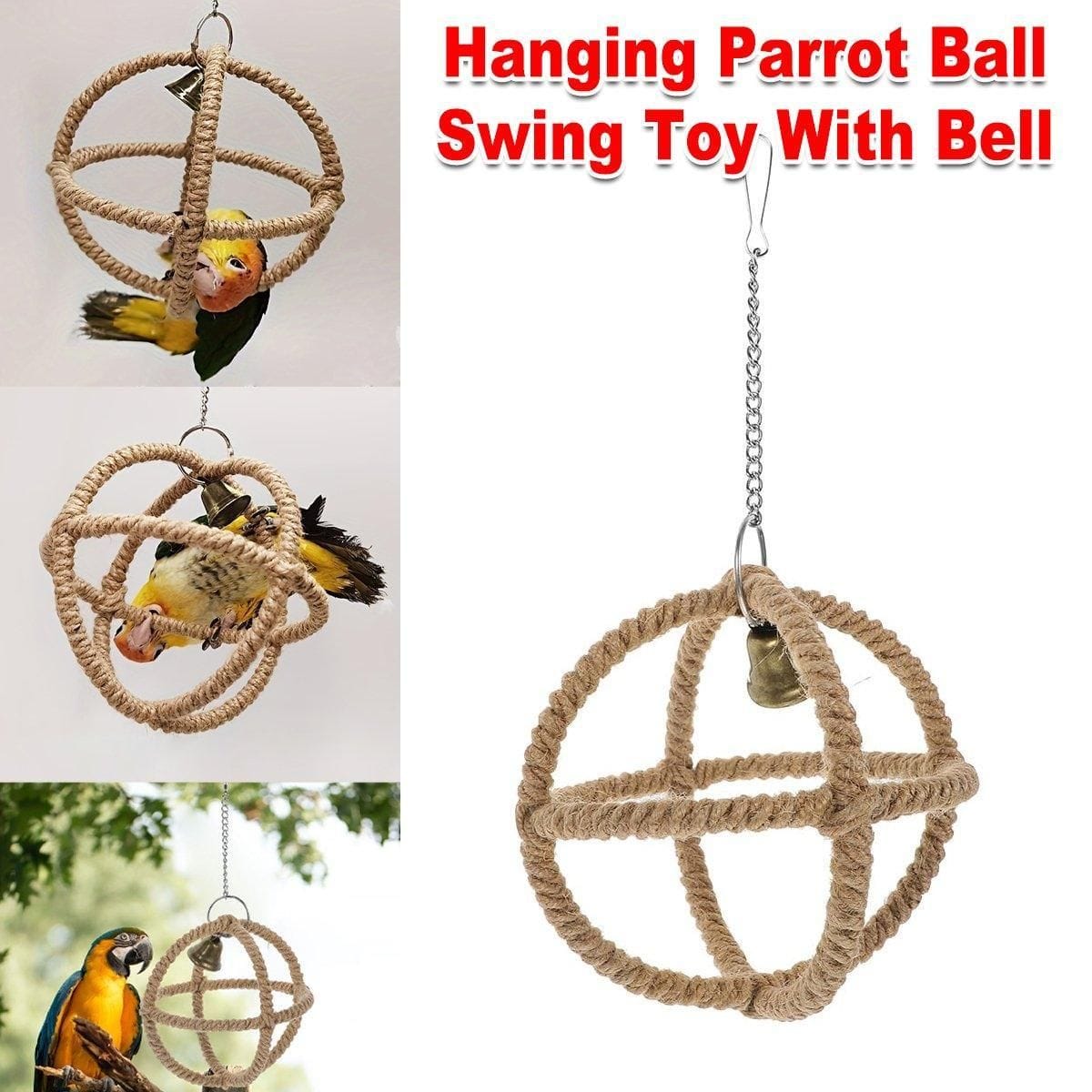 Spud Jax Petshop Interactive Parrot Hoop Swing Interactive Parrot Hoop Swing Pet Care > Bird > Bird Cage Accessories
