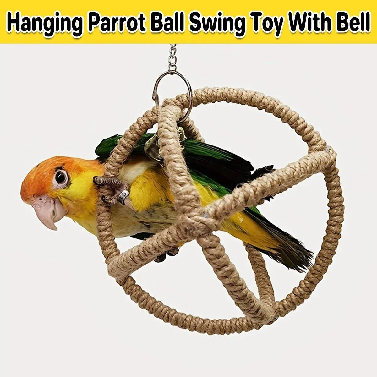 Spud Jax Petshop Interactive Parrot Hoop Swing Interactive Parrot Hoop Swing Pet Care > Bird > Bird Cage Accessories
