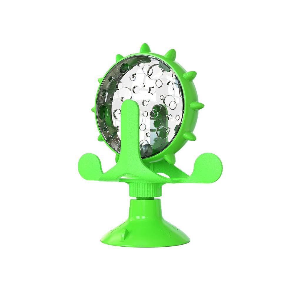 Spud Jax Petshop Interactive Pet Treats Dispenser Toy 360 Degrees Rotating Windmill Toy Slow Dog Cat Feeder Green Interactive Pet Treats Dispenser Toy 360 Degrees Rotating Windmill Toy Slow Dog Cat Feeder Green Pet Care > Dog Supplies > Dog Bowls, Feeders & Waterers