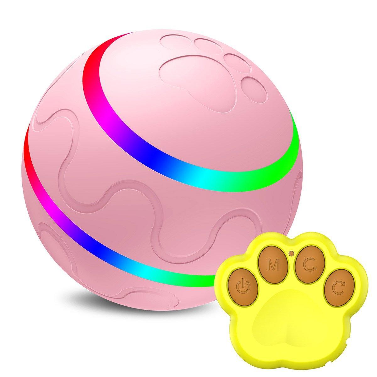 Spud Jax Petshop Interactive Smart Cat Dog Automatic Rolling Ball Self-Moving Kitten Pet Toys - Pink Interactive Smart Cat Dog Automatic Rolling Ball Self-Moving Kitten Pet Toys - Pink Pet Care > Dog Supplies > Dog Apparel