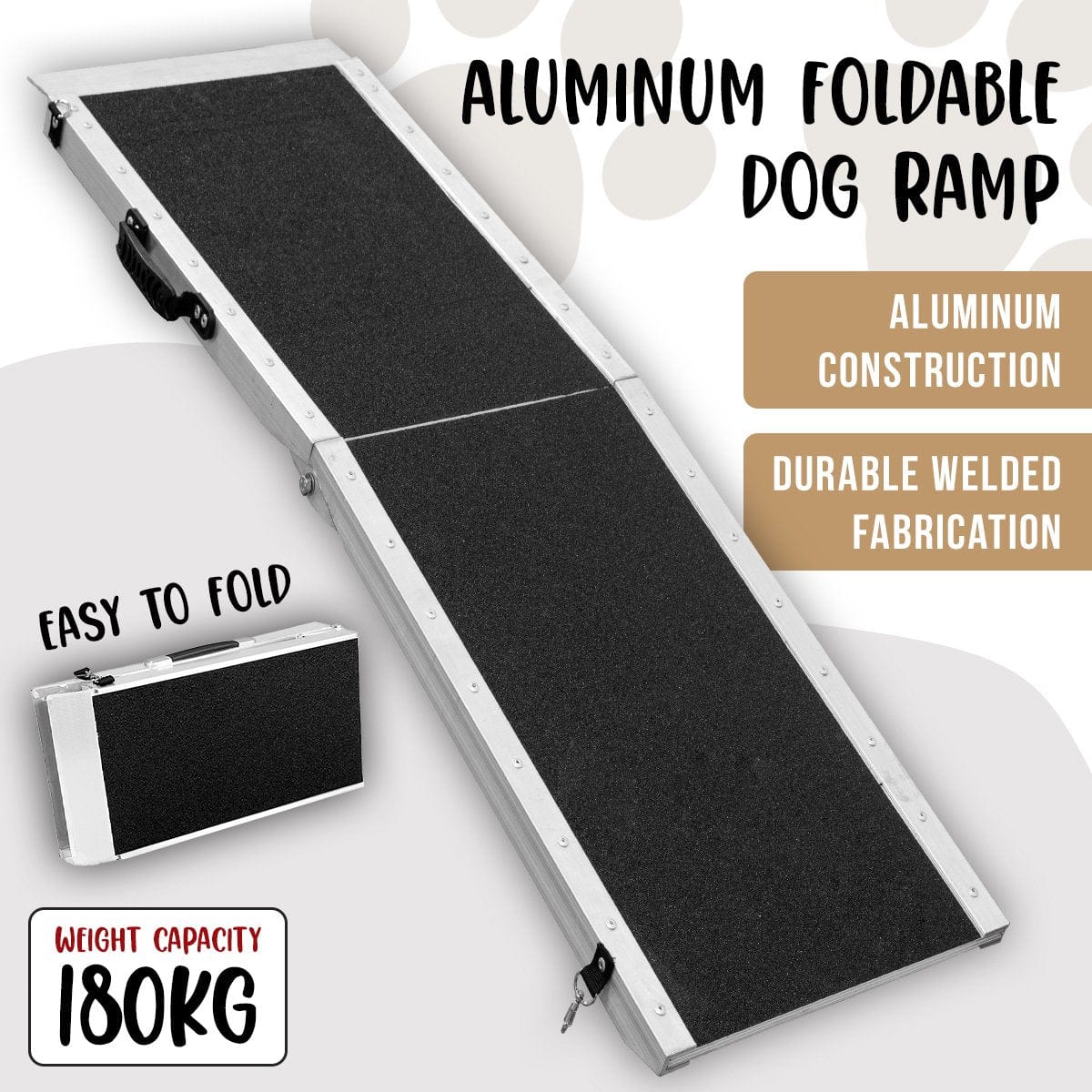 Spud Jax Petshop Kartrite Foldable Aluminium Dog Ramp -  183 x 38cm Pet Care > Dog Supplies