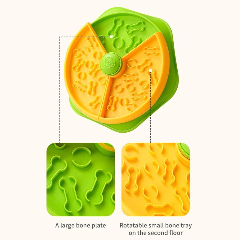 Spud Jax Petshop Large 360° Rotating Double-Layer Slow Feeder Bowl, 27 cm, Puzzle Feeder for Cats and Dogs Large 360° Rotating Double-Layer Slow Feeder Bowl, 27 cm, Puzzle Feeder for Cats and Dogs Pet Care > Dog Supplies > Dog Bowls, Feeders & Waterers