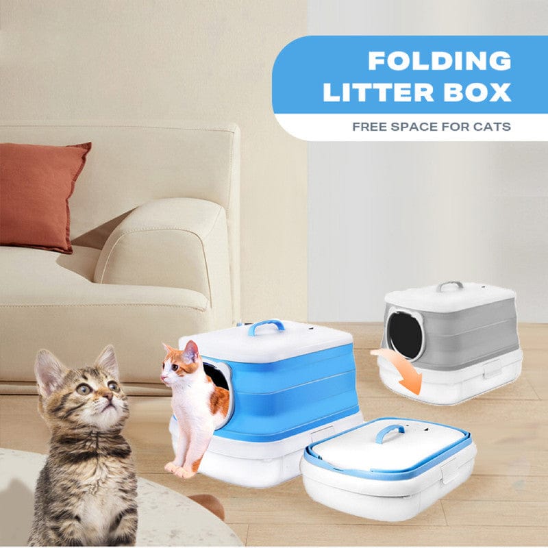 Spud Jax Petshop Large Foldable Cat Litter Box Plastic Toilet Easy Cleaning Pet Care > Cat Supplies