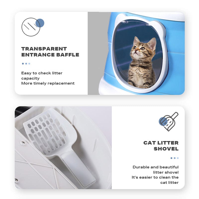 Spud Jax Petshop Large Foldable Cat Litter Box Plastic Toilet Easy Cleaning Pet Care > Cat Supplies