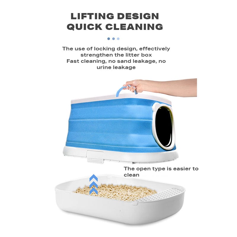 Spud Jax Petshop Large Foldable Cat Litter Box Plastic Toilet Easy Cleaning Pet Care > Cat Supplies