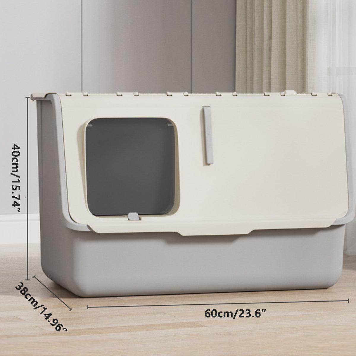 Spud Jax Petshop Large Fully Enclosed Cat Litter Box with Lid Odor Control Litter Pan for Cats - Green Large Fully Enclosed Cat Litter Box with Lid Odor Control Litter Pan for Cats - Green Pet Care > Cat Supplies > Cat Litter