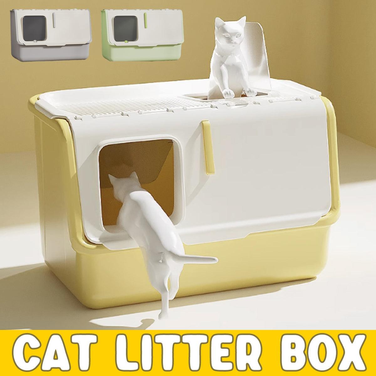 Spud Jax Petshop Large Fully Enclosed Cat Litter Box with Lid Odor Control Litter Pan for Cats - Yellow Large Fully Enclosed Cat Litter Box with Lid Odor Control Litter Pan for Cats - Yellow Pet Care > Cat Supplies > Cat Litter