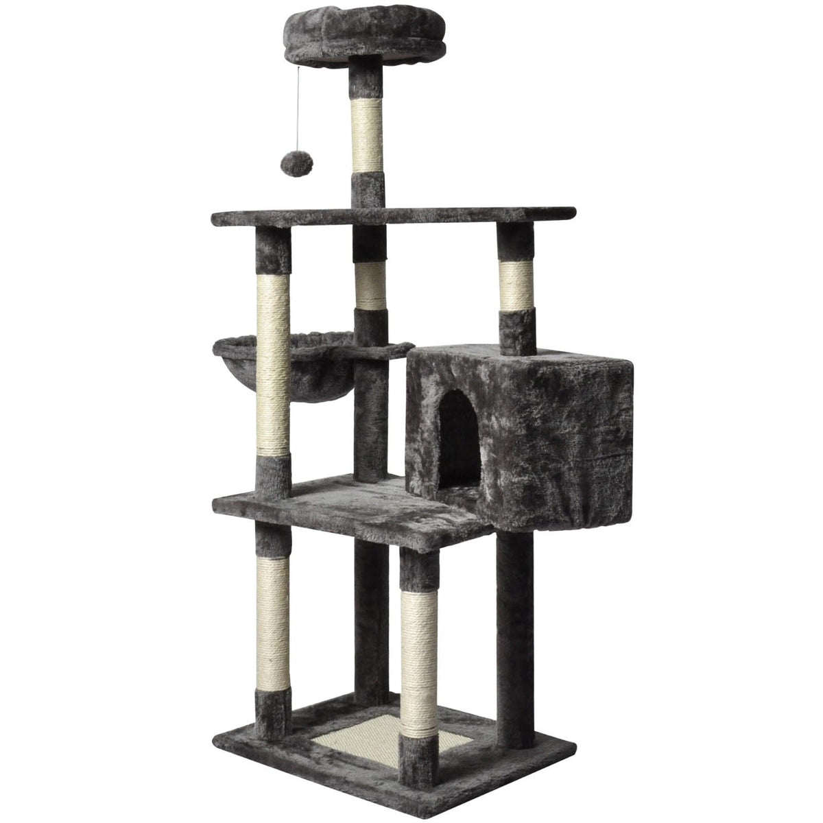 Spud Jax Petshop Large Grey Cat Tree Tower Condo with Scratching Post Bed Large Grey Cat Tree Tower Condo with Scratching Post Bed Pet Care &gt; Cat Supplies &gt; Cat Scratching Posts