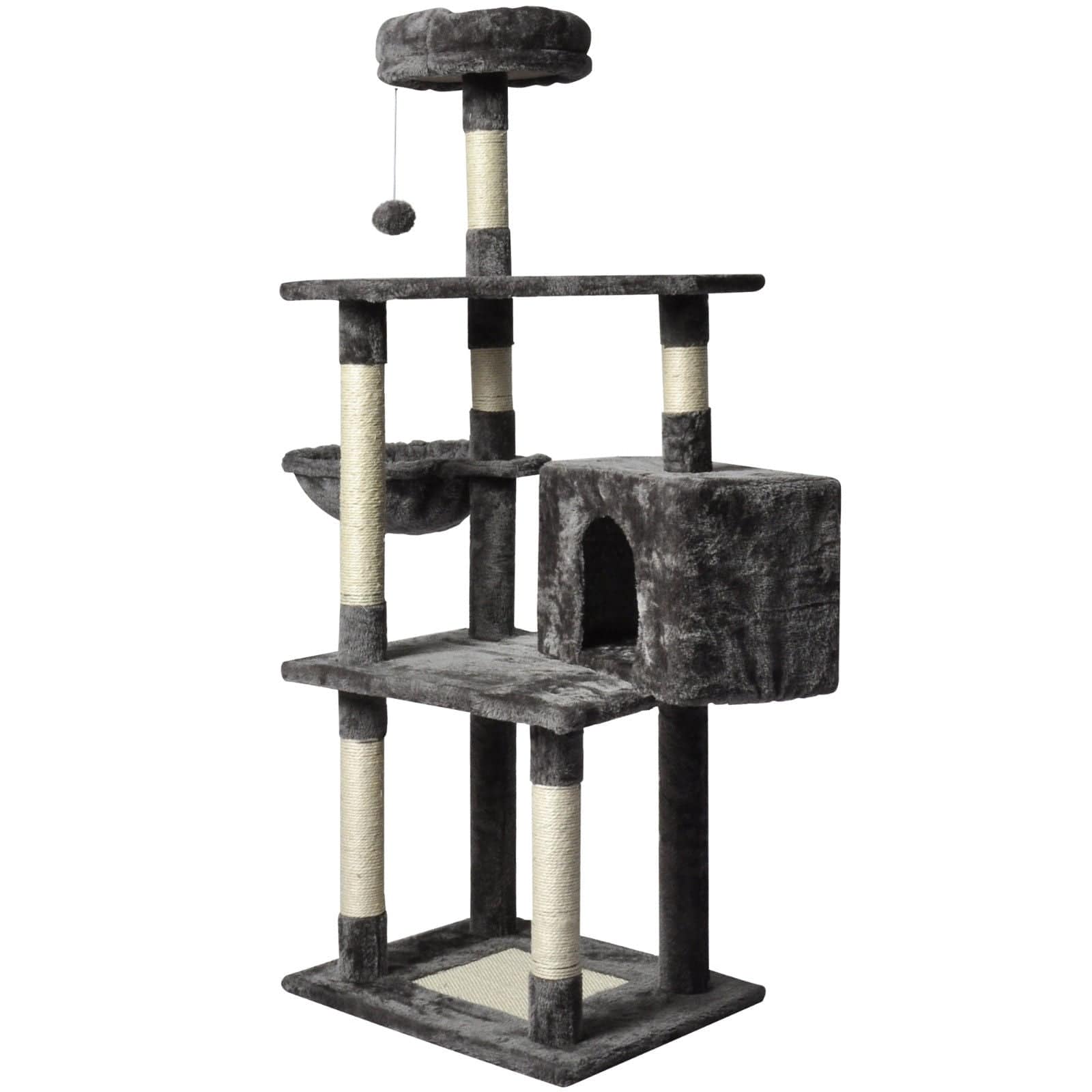 Spud Jax Petshop Large Grey Cat Tree Tower Condo with Scratching Post Bed Large Grey Cat Tree Tower Condo with Scratching Post Bed Pet Care > Cat Supplies > Cat Scratching Posts