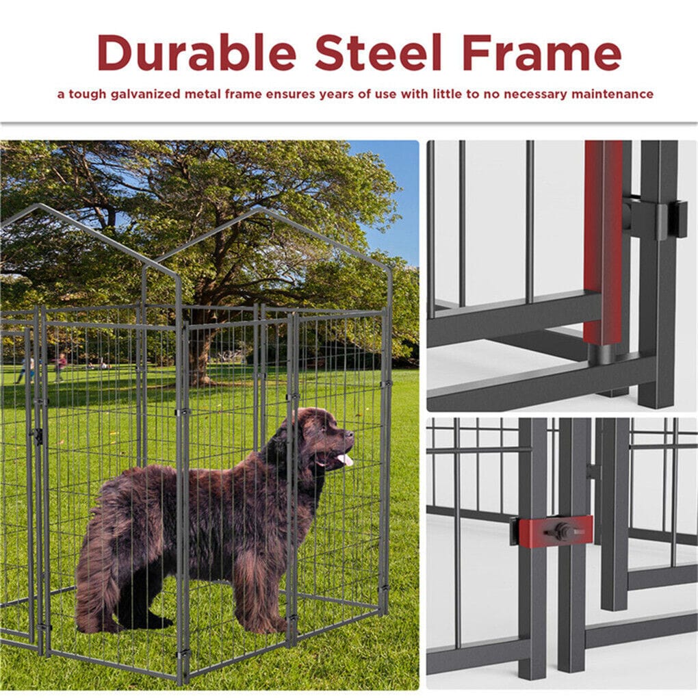 Spud Jax Petshop Large Outdoor Dog Kennel 250x120x165cm Pet Cage with Roof Large Outdoor Dog Kennel 250x120x165cm Pet Cage with Roof Pet Care > Dog Supplies > Dog Kennels