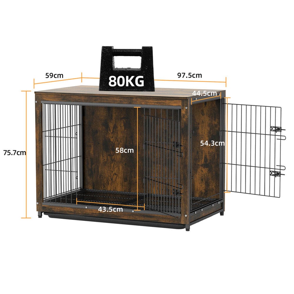 Spud Jax Petshop Large Wooden Dog Crate Kennel End Table Nightstand 100x59x74cm Large Wooden Dog Crate Kennel End Table Nightstand 100x59x74cm Pet Care > Dog Supplies > Dog Beds
