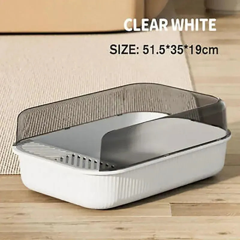 Spud Jax Petshop Litter Tray Box with Splash Guard and Wide Opening for Cats Open Top Design - Grey Litter Tray Box with Splash Guard and Wide Opening for Cats Open Top Design - Grey Pet Care > Cat Supplies > Cat Litter