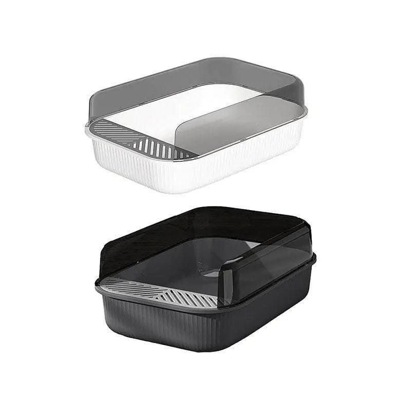 Spud Jax Petshop Litter Tray Box with Splash Guard and Wide Opening for Cats Open Top Design - Grey Litter Tray Box with Splash Guard and Wide Opening for Cats Open Top Design - Grey Pet Care > Cat Supplies > Cat Litter
