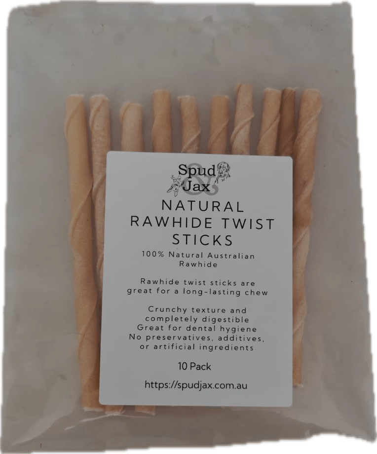 Spud Jax Petshop Natural Rawhide Twist Sticks Natural Rawhide Twist Sticks dog treats