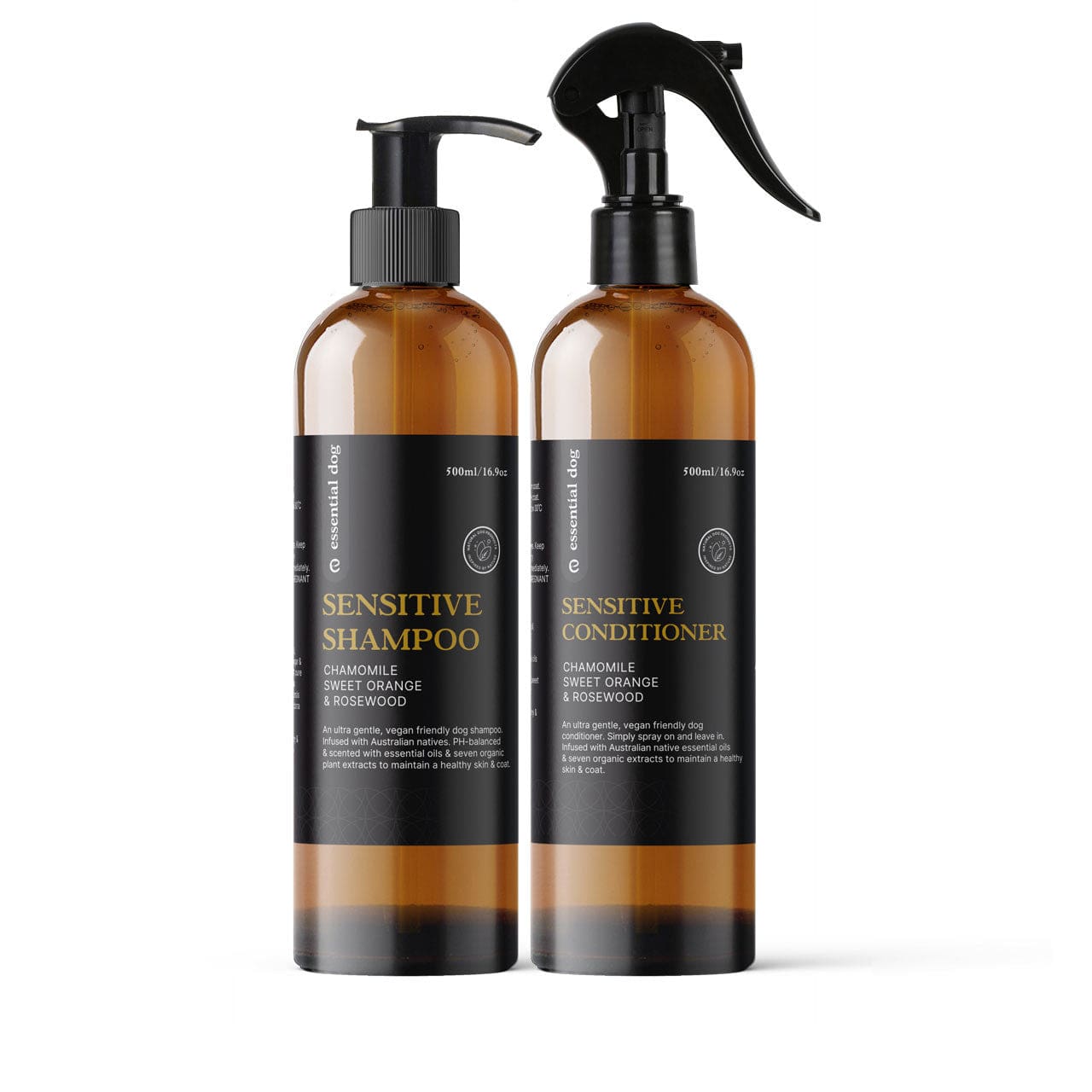 Spud Jax Petshop Natural Sensitive Dog Shampoo & Conditioner 2 Pack (Chamomile, Sweet Orange & Rosewood) Natural Sensitive Dog Shampoo & Conditioner 2 Pack (Chamomile, Sweet Orange & Rosewood) Pet Care > Cleaning & Maintenance > Pet Grooming Supplies
