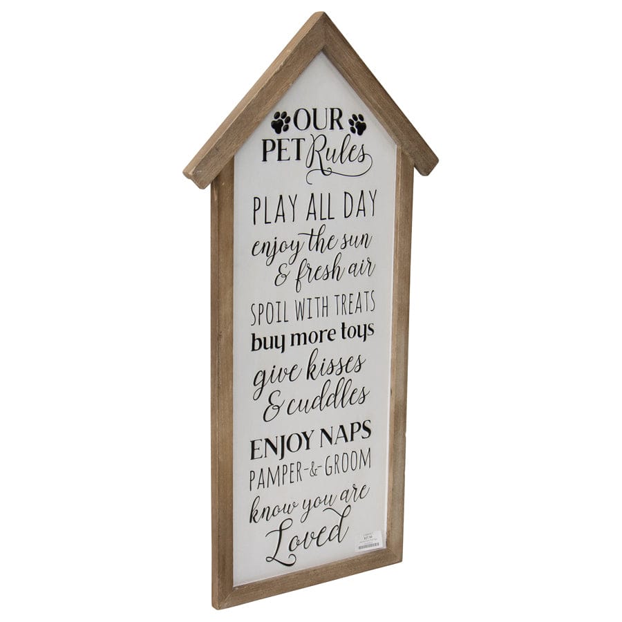 Spud Jax Petshop Our Pet Rules Wall Sign 33x66cm Our Pet Rules Wall Sign 33x66cm Pet Care > Dog Supplies > Dog Beds