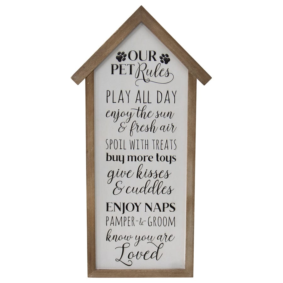 Spud Jax Petshop Our Pet Rules Wall Sign 33x66cm Our Pet Rules Wall Sign 33x66cm Pet Care > Dog Supplies > Dog Beds