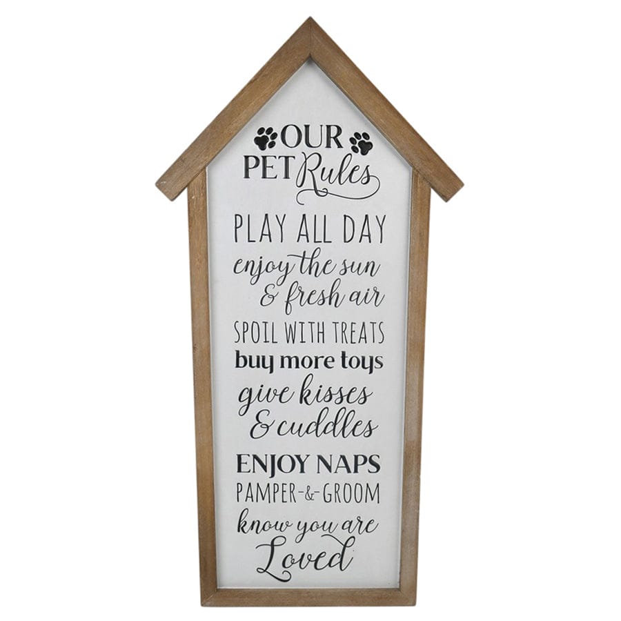 Spud Jax Petshop Our Pet Rules Wall Sign 33x66cm Our Pet Rules Wall Sign 33x66cm Pet Care > Dog Supplies > Dog Beds