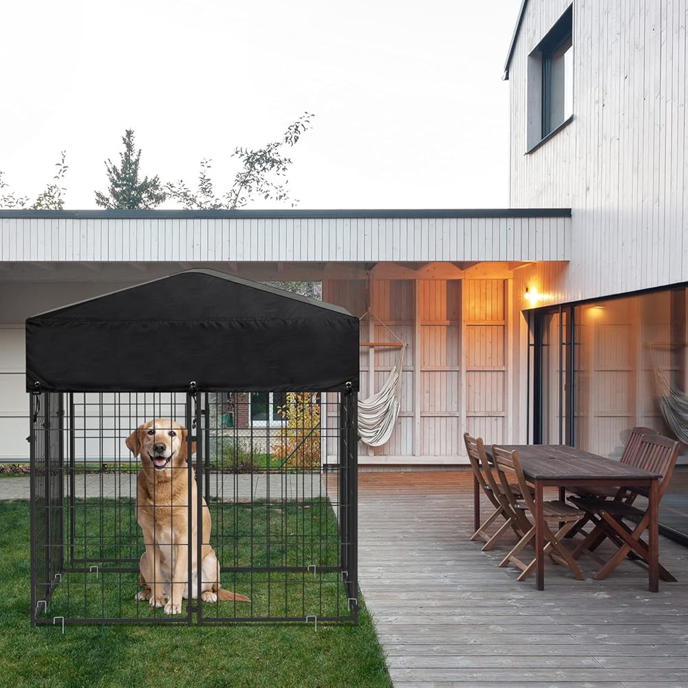 Spud Jax Petshop Outdoor Dog Kennel XS Pet Cage with Roof & Cover 127x120x134cm Outdoor Dog Kennel XS Pet Cage with Roof & Cover 127x120x134cm Pet Care > Dog Supplies > Dog Kennels
