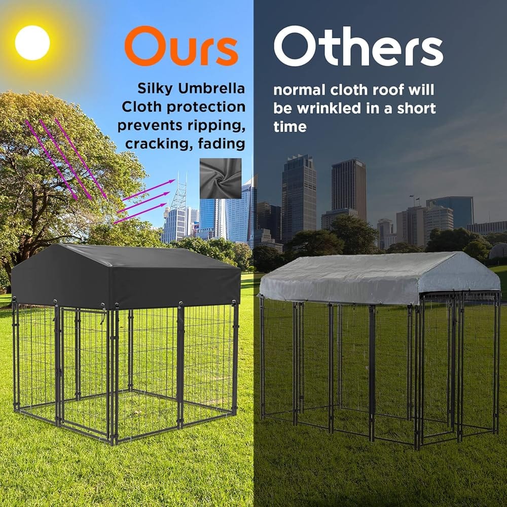 Spud Jax Petshop Outdoor Dog Kennel XS Pet Cage with Roof & Cover 127x120x134cm Outdoor Dog Kennel XS Pet Cage with Roof & Cover 127x120x134cm Pet Care > Dog Supplies > Dog Kennels