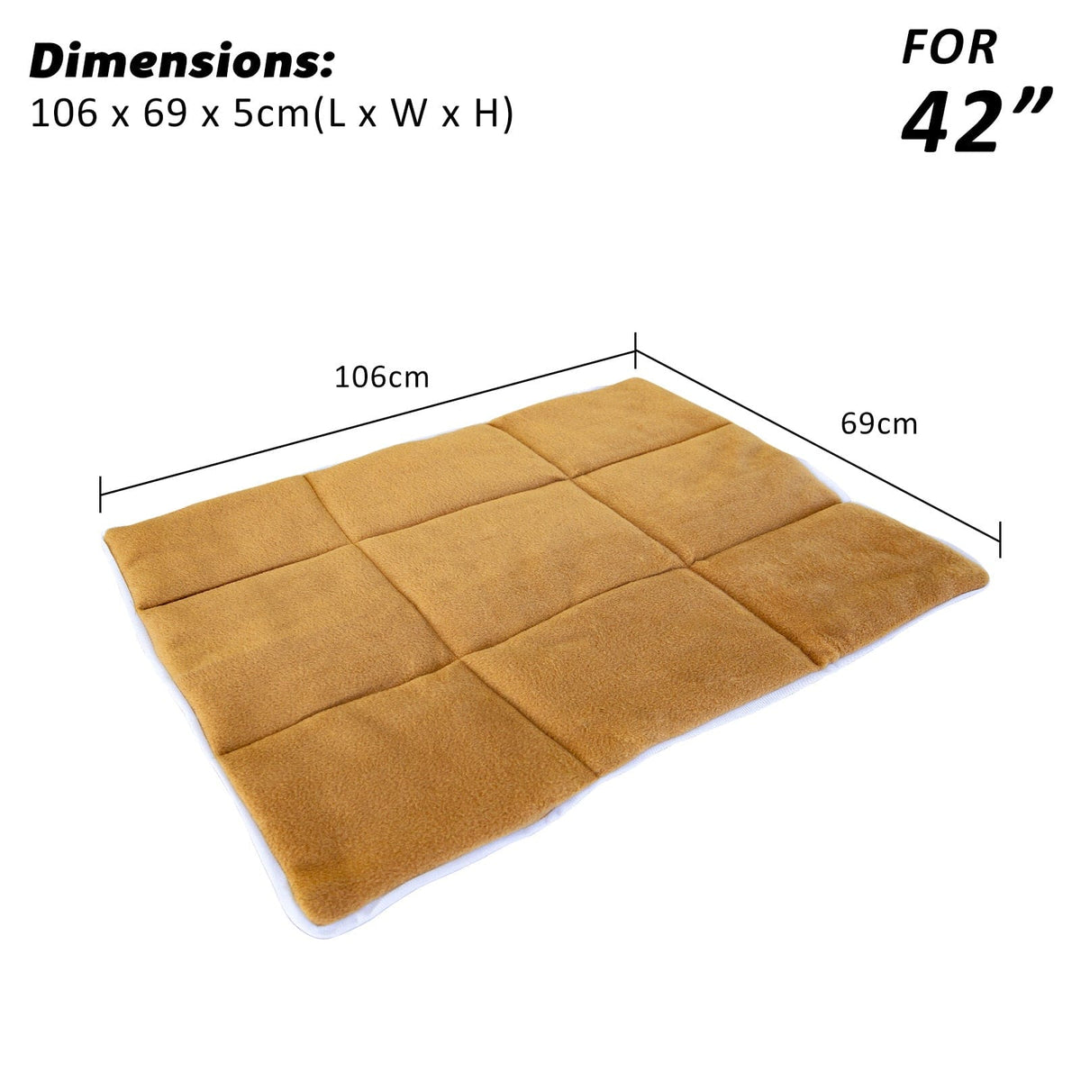 Spud Jax Petshop Pet Dog Cat Cushion Mat Pad 42in BEIGE Pet Care > Dog Supplies