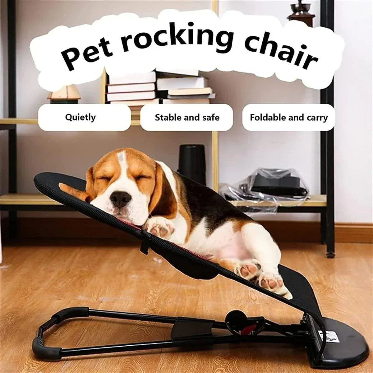Spud Jax Petshop Pet Rocking Chair for Dogs Cats Foldable Pet Bed Portable Sleeping Lounger Chair - Black Pet Rocking Chair for Dogs Cats Foldable Pet Bed Portable Sleeping Lounger Chair - Black Pet Care > Cat Supplies > Cat Furniture