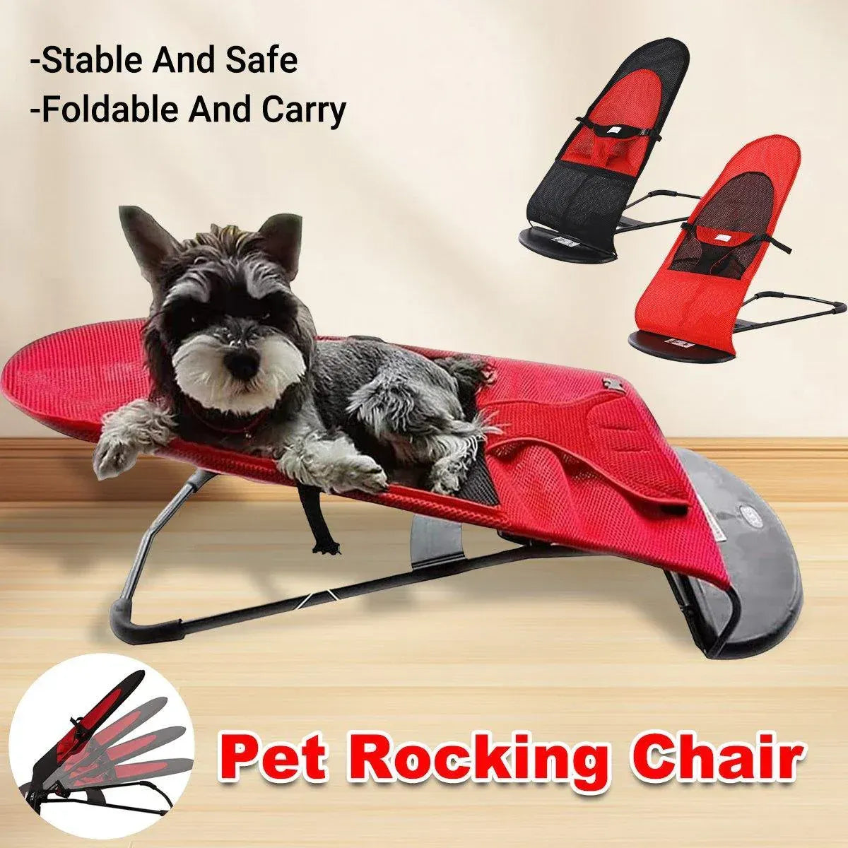 Spud Jax Petshop Pet Rocking Chair for Dogs Cats Foldable Pet Bed Portable Sleeping Lounger Chair - Black Pet Rocking Chair for Dogs Cats Foldable Pet Bed Portable Sleeping Lounger Chair - Black Pet Care > Cat Supplies > Cat Furniture